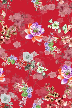 花卉印花华亿平台图片