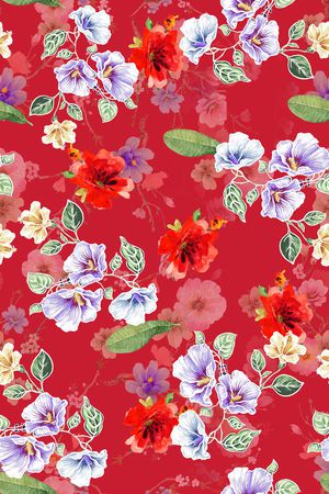 花卉印花华亿平台图片