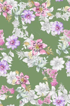 花卉印花华亿平台图片