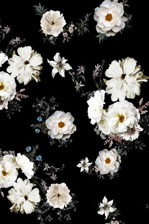 手绘花卉印花华亿平台图片