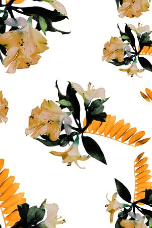 手绘花卉印花华亿平台图片