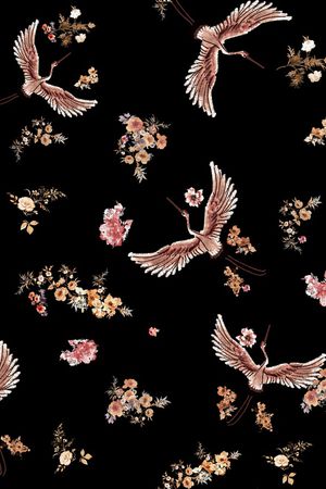 民族花卉印花华亿平台图片