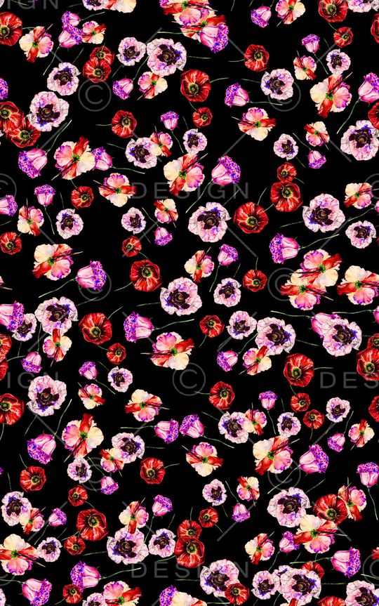 花卉印花华亿平台图片