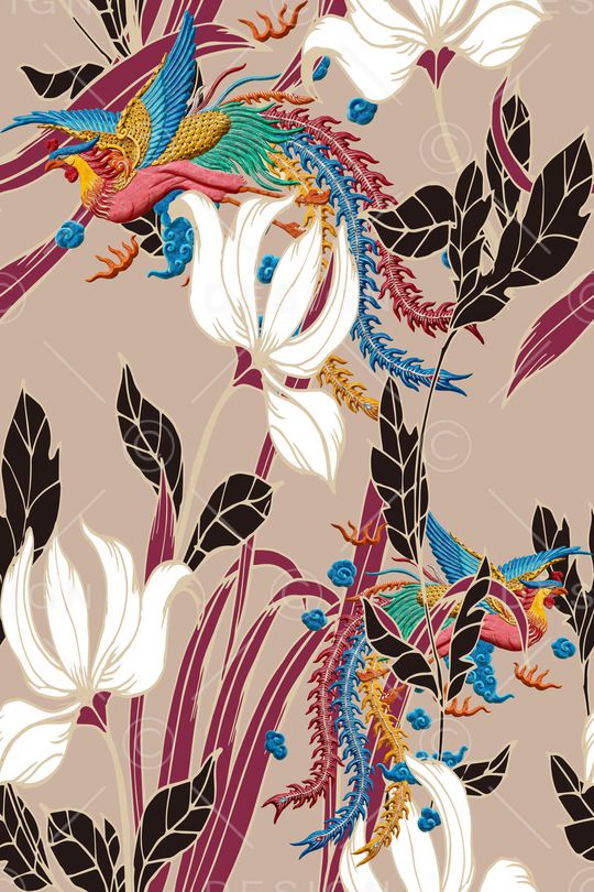 花卉印花华亿平台图片