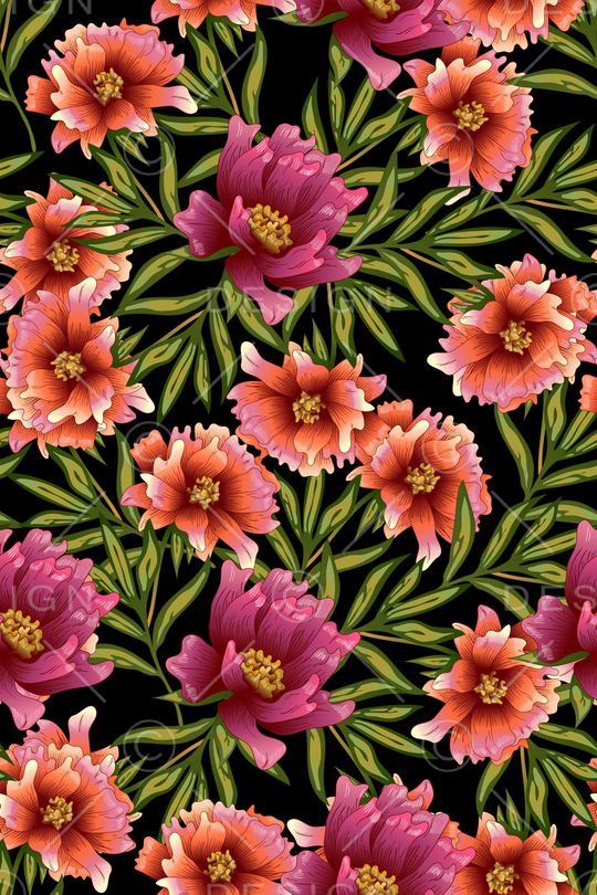 牡丹印花华亿平台图片