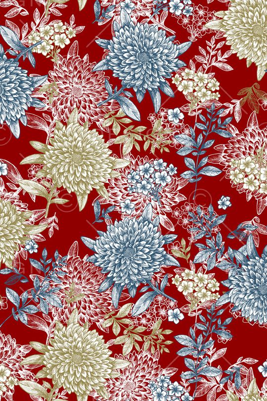 花卉印花华亿平台图片