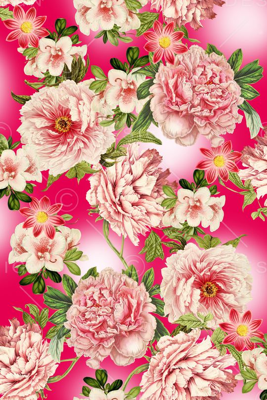 花卉印花华亿平台图片