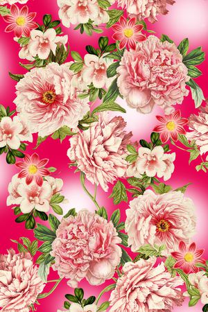 花卉印花华亿平台图片