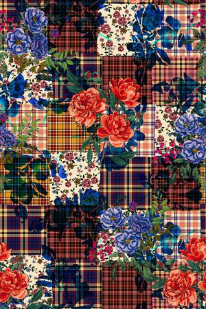 手绘花卉印花华亿平台图片