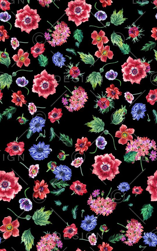 花卉印花华亿平台图片