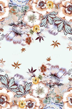 双边定位花卉印花华亿平台图片