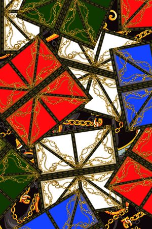 抽象男装印花华亿平台图片