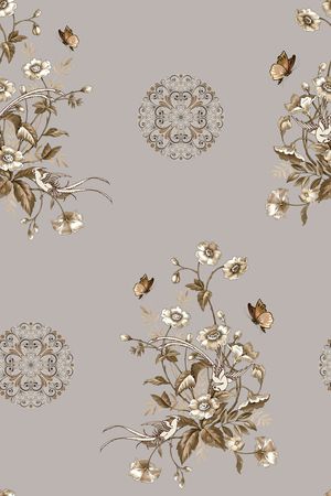 复古印花华亿平台图片