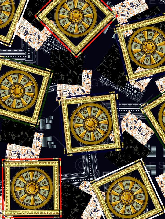 抽象男装印花华亿平台图片