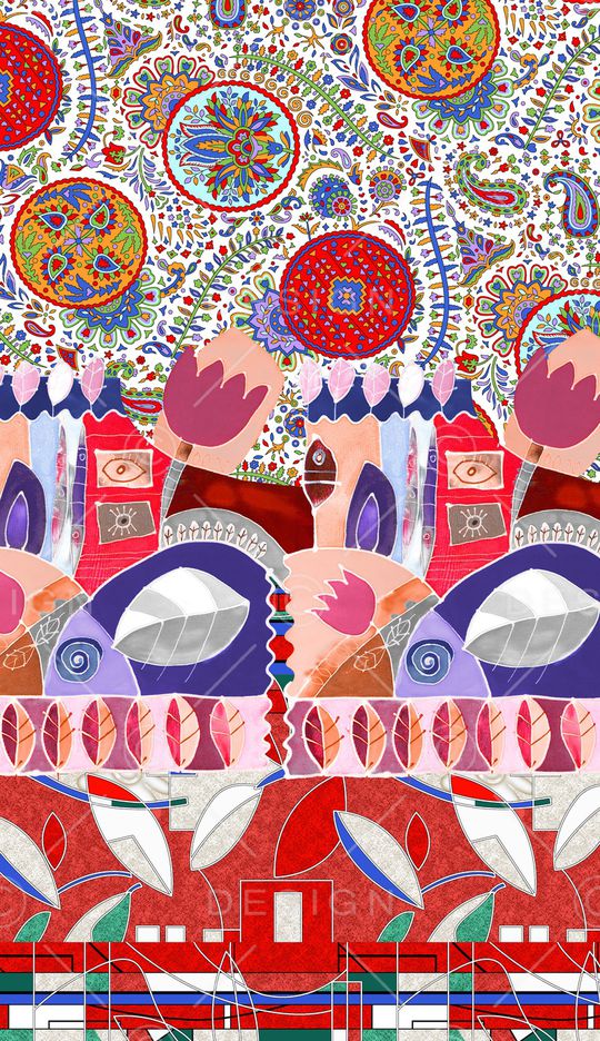 数码定位花印花华亿平台图片