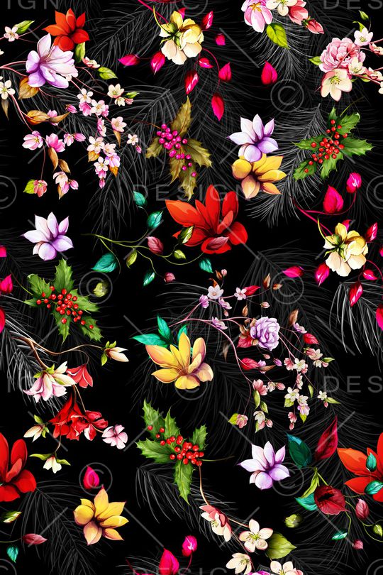 抽象花卉印花华亿平台图片