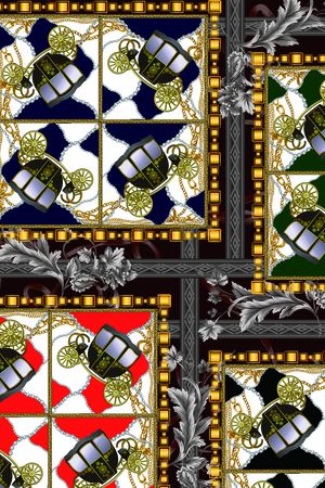 宫廷风印花华亿平台图片