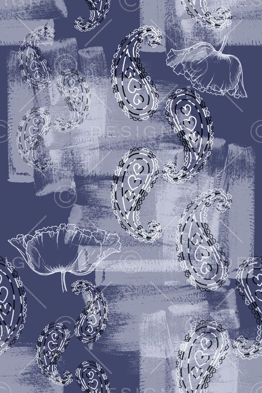 风格化花卉印花华亿平台图片