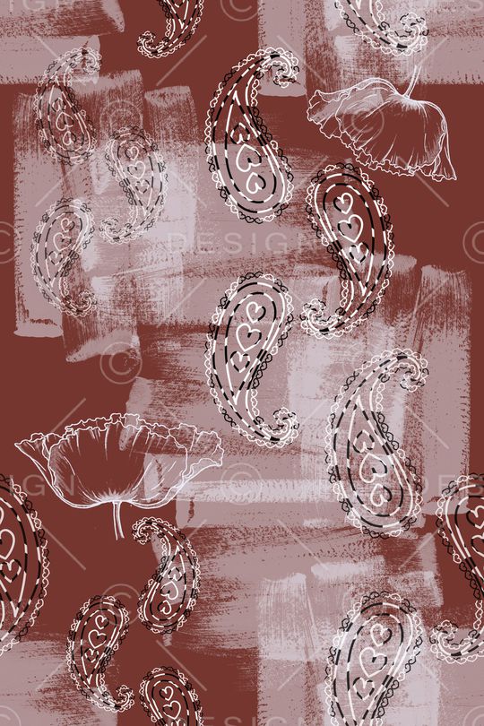 风格化花卉印花华亿平台图片