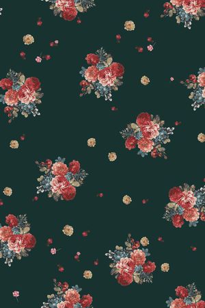 手绘花卉印花华亿平台图片