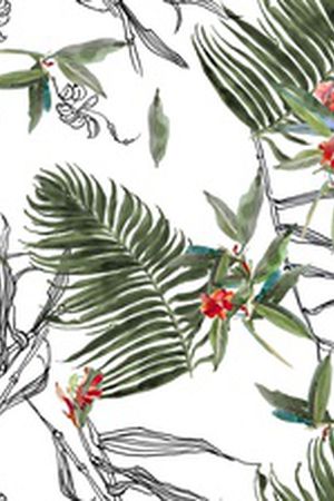 棕榈树印花华亿平台图片