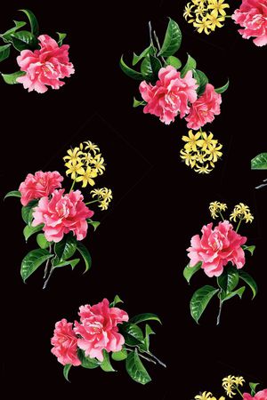 花卉印花华亿平台图片