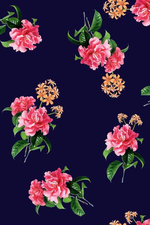 花卉印花华亿平台图片