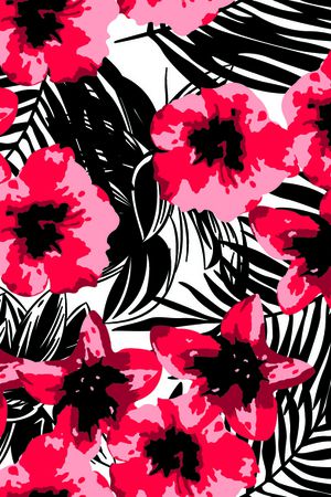 手绘花卉印花华亿平台图片