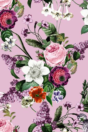 彩底花卉印花华亿平台图片