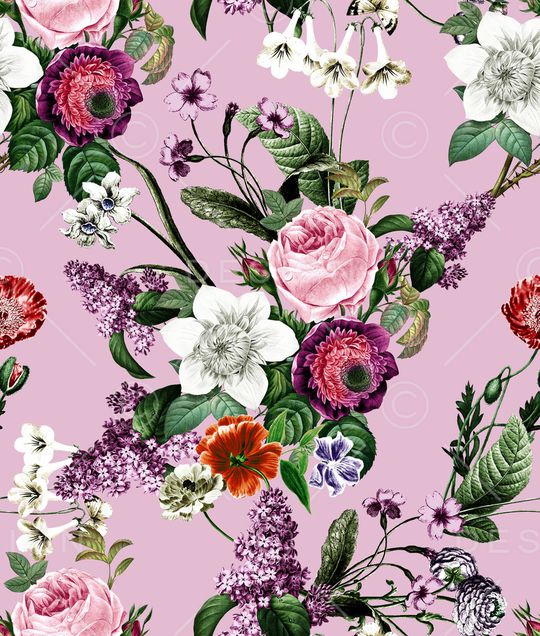 彩底花卉印花华亿平台图片