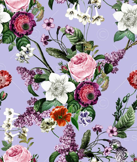 彩底花卉印花华亿平台图片