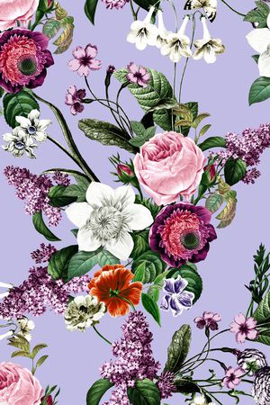 彩底花卉印花华亿平台图片