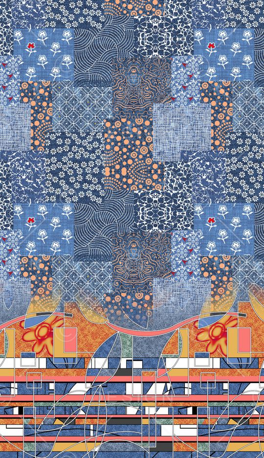 复古印花华亿平台图片