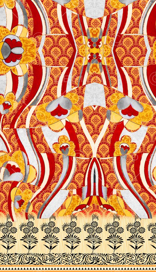 复古印花华亿平台图片