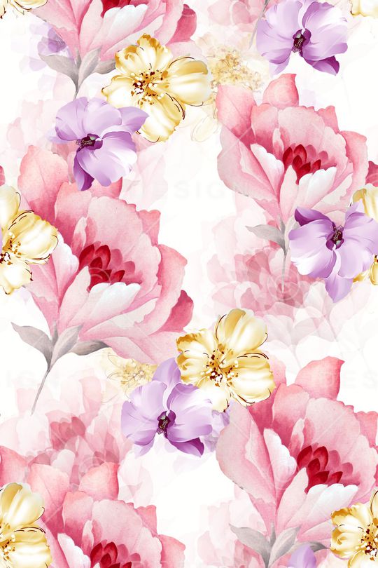 花卉印花华亿平台图片