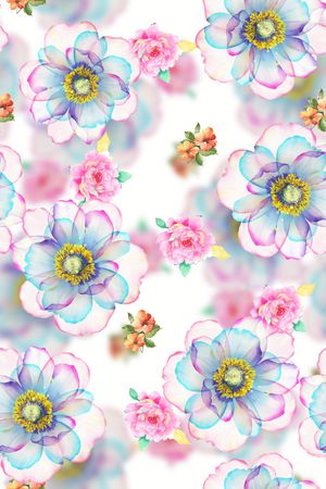 花卉印花华亿平台图片