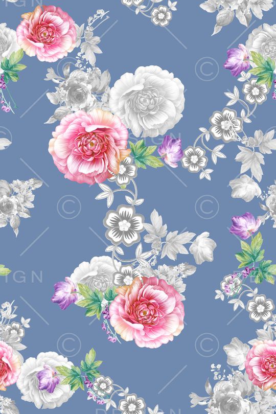 花卉印花华亿平台图片