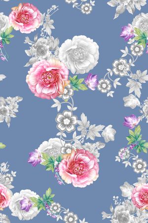 花卉印花华亿平台图片