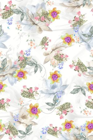 花卉印花华亿平台图片