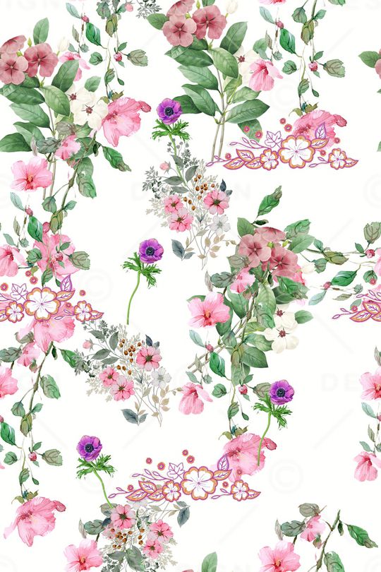 花卉印花华亿平台图片