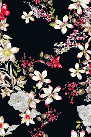 花卉印花华亿平台图片