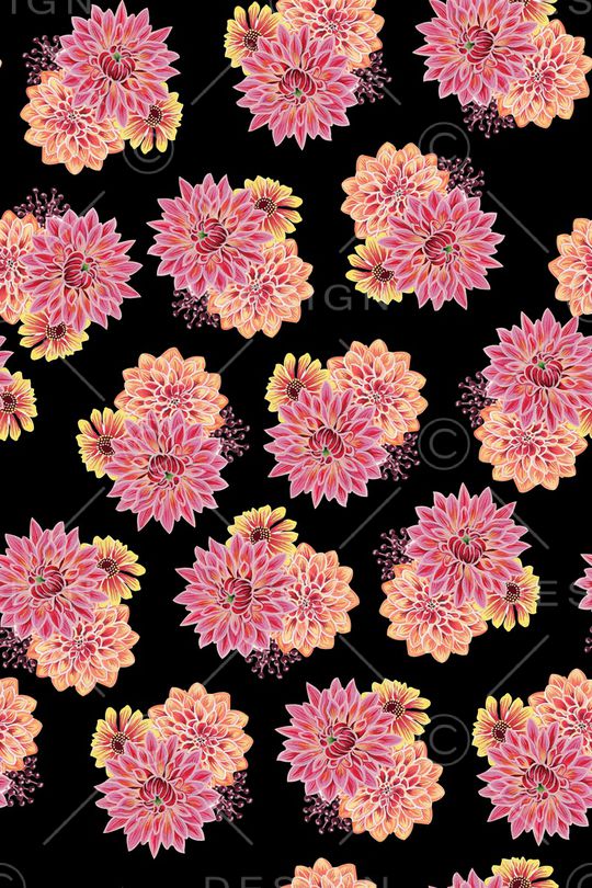 花卉印花华亿平台图片