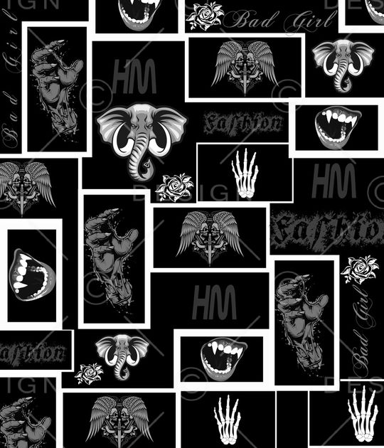 卡通动物印花华亿平台图片