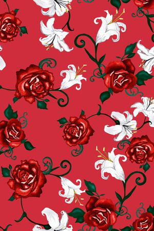 牡丹印花华亿平台图片