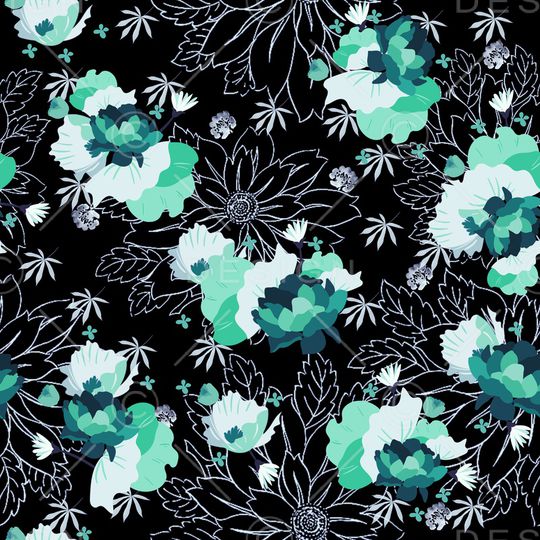 花卉印花华亿平台图片