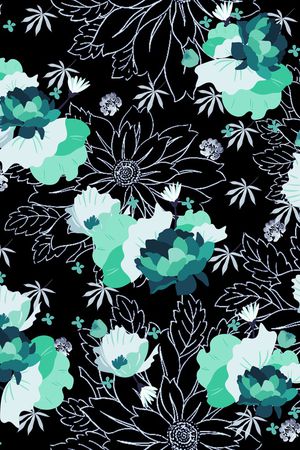 花卉印花华亿平台图片