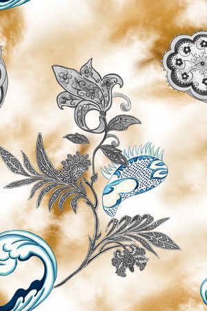 佩斯利印花华亿平台图片