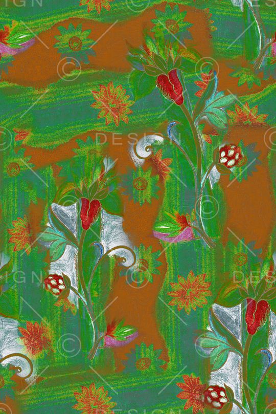 花卉印花华亿平台图片