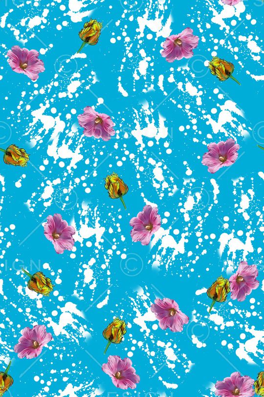 花卉印花华亿平台图片