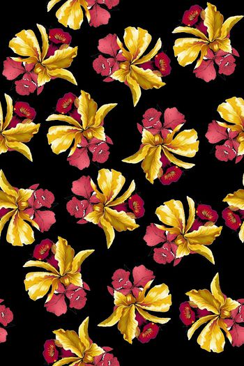 花卉印花华亿平台图片